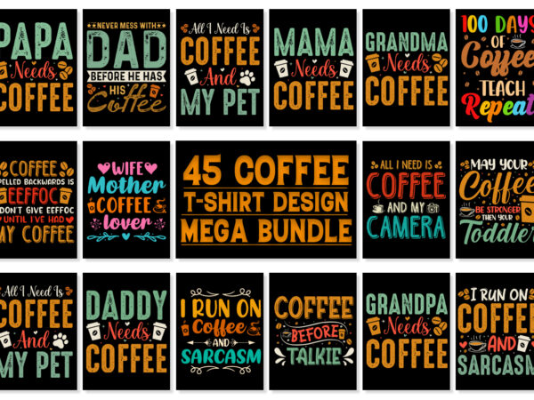 Coffee t-shirt design bundle-coffee lover t-shirt design bundle