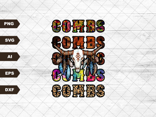 Combs svg,combs sublimation ,country designs, bull skull designs,western designs,country western ,sublimation designs download