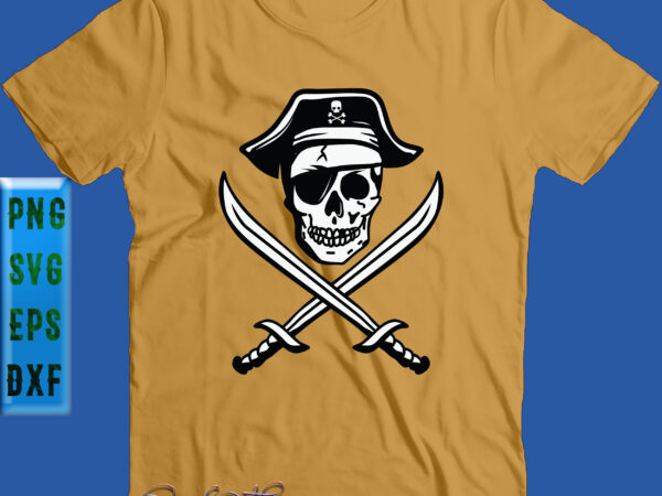 Skull pirate vector, halloween svg, pirate skull