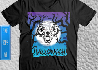 Angry and scary wolf in halloween night t shirt design, Scary Wolf vector, Angry Wolf vector, Halloween t shirt design, Halloween Night, Ghost, Halloween Png, Pumpkin, Witch, Witches, Spooky, Halloween
