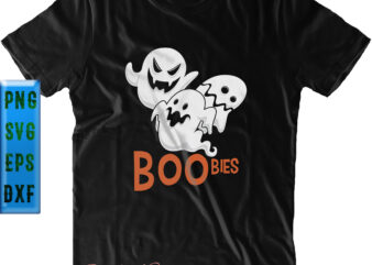 BooBies ghosts in Halloween t shirt design, Halloween Svg, Halloween Night, Ghost svg, Halloween vector, Pumpkin Svg, Witch Svg, Witches, Spooky, Halloween Party