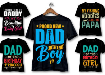 Dad Daddy Papa T-Shirt Design Bundle