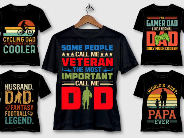 Dad t-shirt design bundle