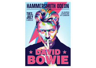 David Bowie t shirt vector illustration