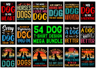 Dog T-Shirt Design Bundle-Dog Lover T-Shirt Design Bundle