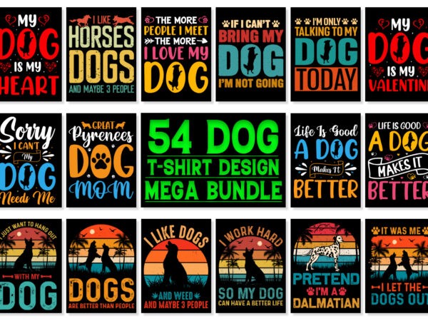 Dog t-shirt design bundle-dog lover t-shirt design bundle
