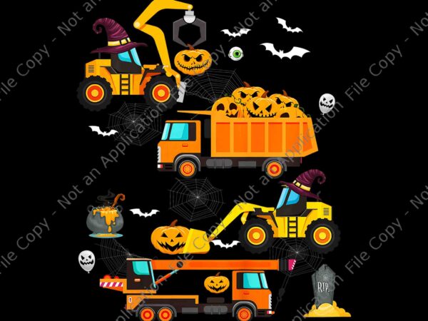 Kids construction vehicle halloween crane truck pumpkin png, truck halloween png, pumpkin halloween png, halloween png, t shirt vector art