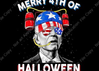 Joe Biden Drink Beer 4th Of July Merry 4th Of Halloween Png, Joe Biden Halloween Png, Halloween Png