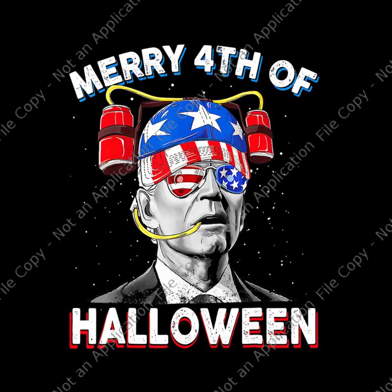 Joe Biden Drink Beer 4th Of July Merry 4th Of Halloween Png, Joe Biden Halloween Png, Halloween Png