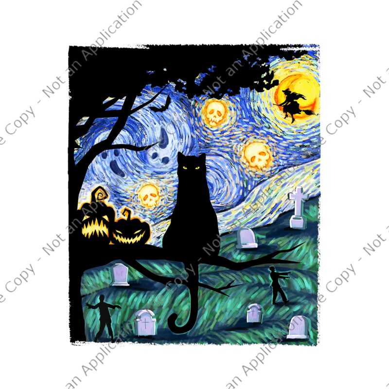 Scary Night Cat Png, Scary Night Cat Halloween Png, Black Cat Png, Cat Halloween Png, Black Cat Moon Halloween Png, Funny Halloween Bunch Of Hocus Pocus Png, Black Cat Halloween