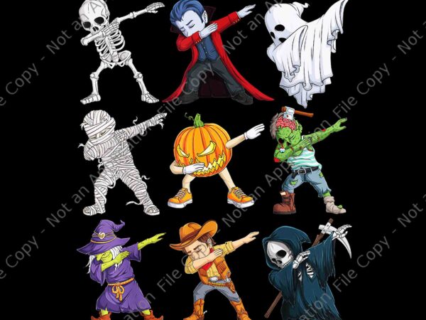 Dabbing skeleton and monsters halloween png, ghost dabbing halloween png, zombie dabbing png, ghost halloween png, halloween png, halloween skeleton zombie riding mummy t rex png, halloween skeleton riding t-rex t shirt vector illustration