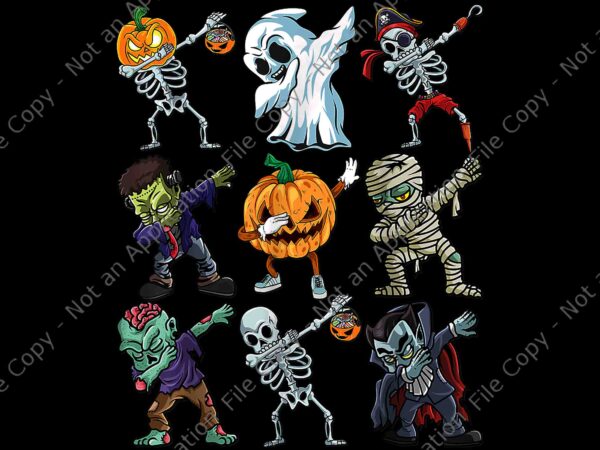 Dabbing halloween guys skeleton zombie mummy ghost pumpkin png, ghost dabbing halloween png, zombie dabbing png, ghost halloween png, halloween png, dabbing skeleton and monsters halloween png, ghost dabbing halloween t shirt vector illustration