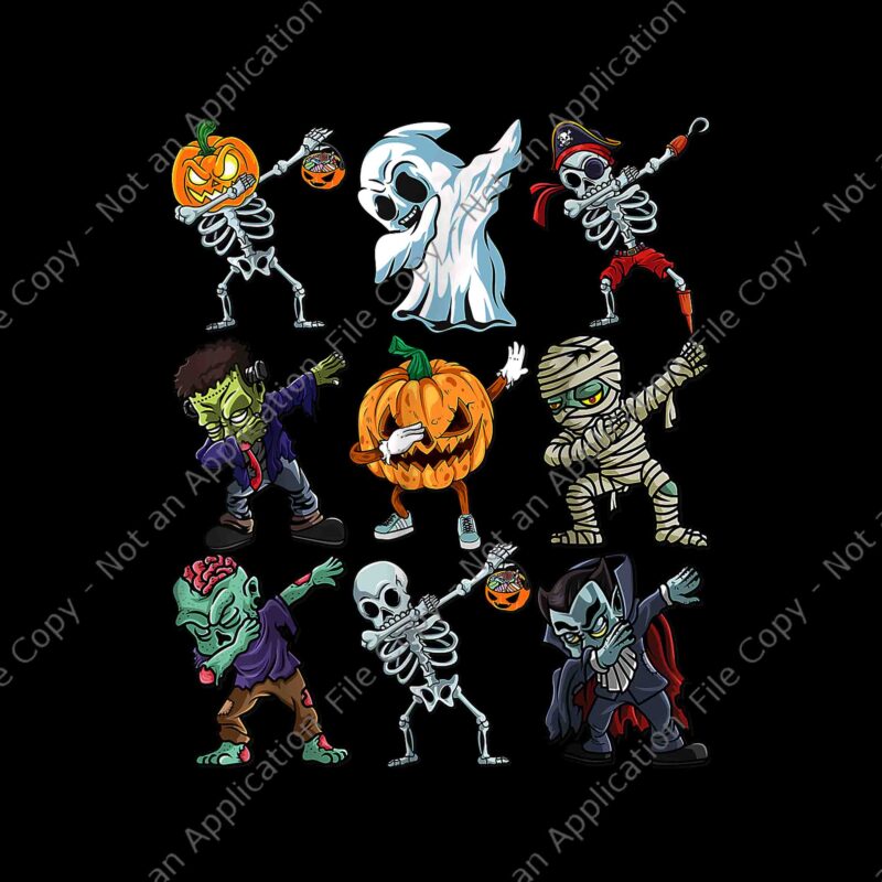 Dabbing Halloween Guys Skeleton Zombie Mummy Ghost Pumpkin Png, Ghost Dabbing Halloween Png, Zombie Dabbing Png, Ghost Halloween Png, Halloween Png, Dabbing Skeleton And Monsters Halloween Png, Ghost Dabbing Halloween