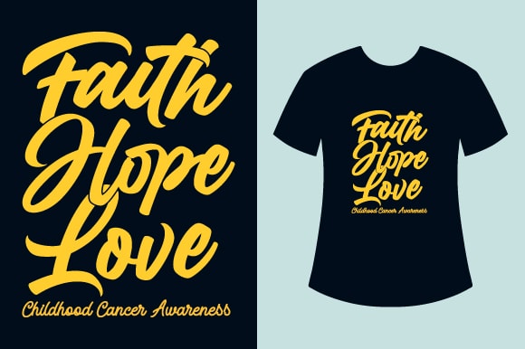 Childhood Cancer Awareness T-shirt Design Bundle, Childhood Cancer T-Shirt Design, Awareness T-shirts, Childhood Cancer Awareness Month T-shirts