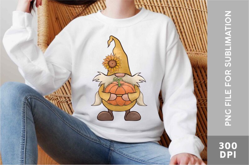 Fall Gnome PNG Sublimation, Fall Gnome Clipart, Fall Gnome for Tshirt Design, Cute Gnomes Designs Bundle