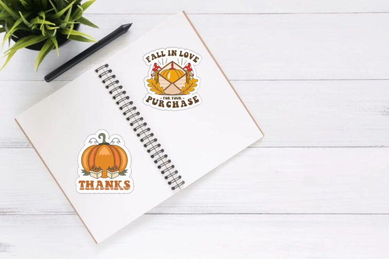 Fall Thank You Stickers, Fall Stickers for Small Business, Fall Sticker Pack