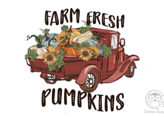 Farm Fresh Pumpkins Autumn Farm Sublimation