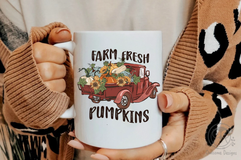 Farm Fresh Pumpkins Autumn Farm Sublimation