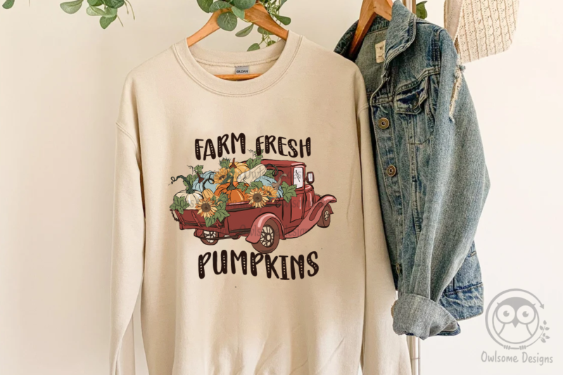 Farm Fresh Pumpkins Autumn Farm Sublimation