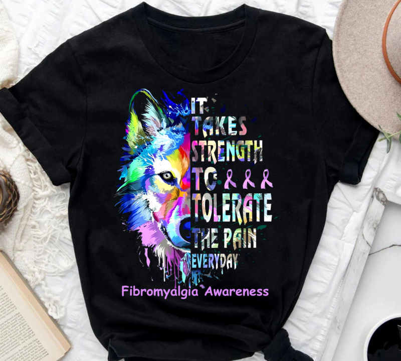 Fibromyalgia Awareness Wolf Unisex - Buy t-shirt designs
