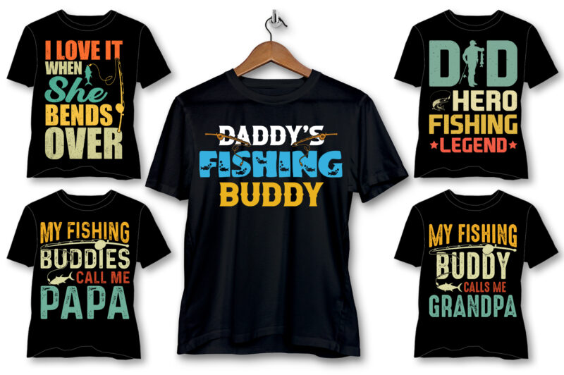 Fishing T-Shirt Design Bundle-Fishing Lover T-Shirt Design