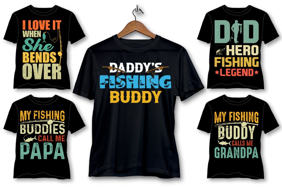 Fishing T-Shirt Design Bundle-Fishing Lover T-Shirt Design - Buy t ...