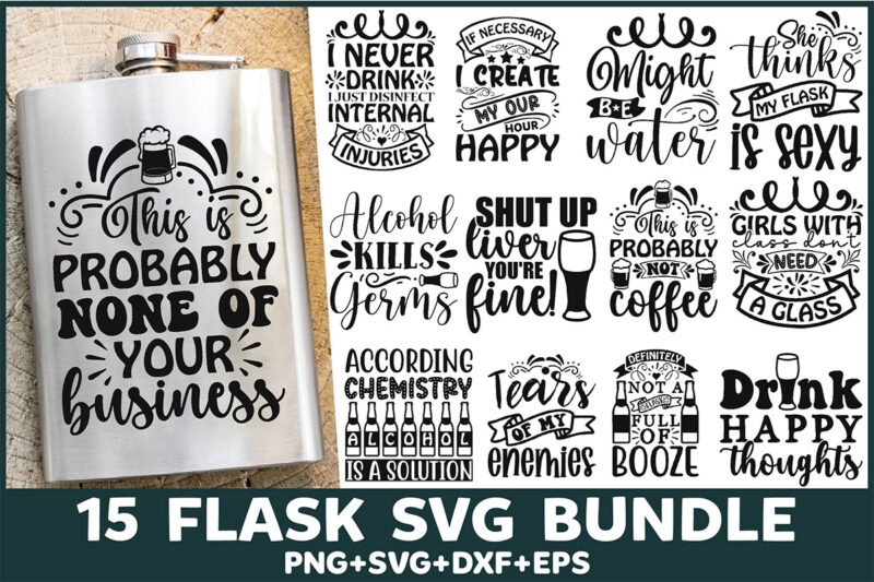 Flask Svg Design Bundle