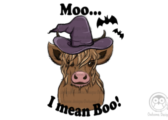 Funny Cow Halloween Sublimation Designs