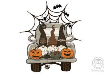 Gnomes Halloween Sublimation Design