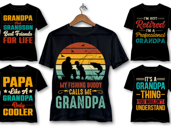 Grandpa t-shirt design bundle