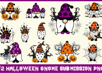 Halloween Gnome Submission PNG Bundle graphic t shirt
