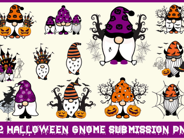 Halloween gnome submission png bundle graphic t shirt