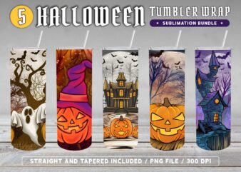 Spooky Halloween Tumbler Wrap, Halloween Skinny Tumbler Wrap, Halloween Tumbler Design,