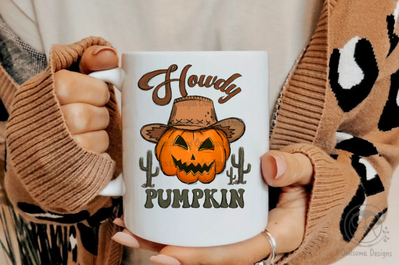 Howdy Pumpkin Sublimation Designs