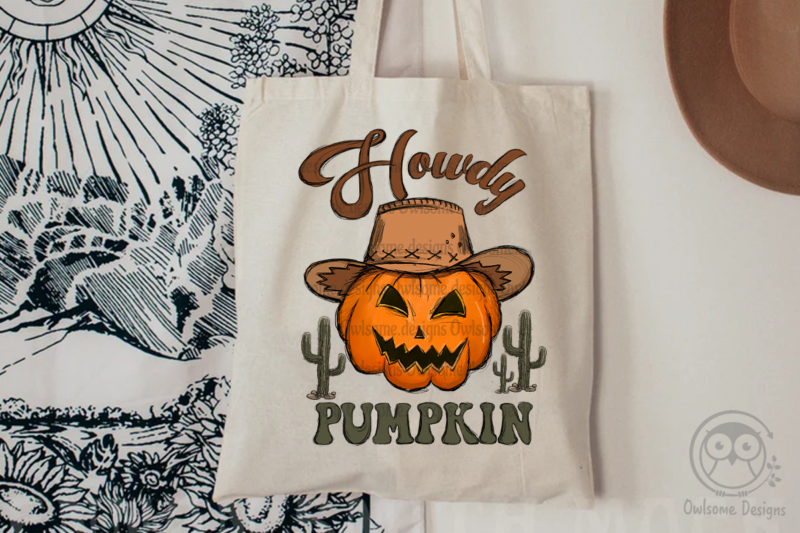 Howdy Pumpkin Sublimation Designs