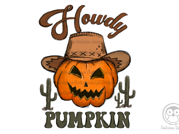 Howdy pumpkin sublimation designs