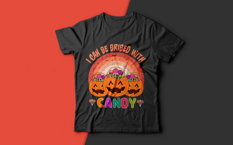 I Can Be Bribed With Candy - halloween t shirt design,halloween t shirts design,halloween svg design,good witch t-shirt design,boo t-shirt design,halloween t shirt company design,mens halloween t shirt design,vintage halloween