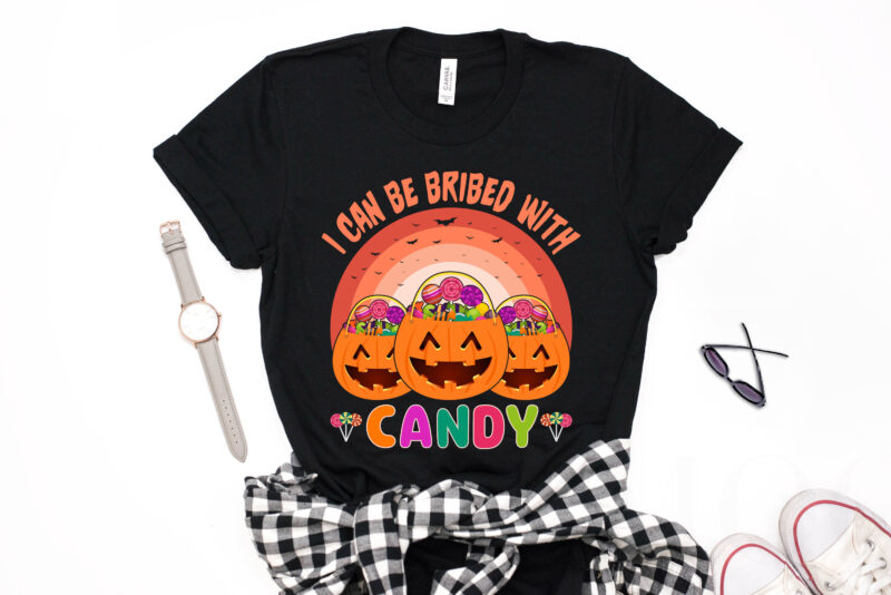 I Can Be Bribed With Candy - halloween t shirt design,halloween t shirts design,halloween svg design,good witch t-shirt design,boo t-shirt design,halloween t shirt company design,mens halloween t shirt design,vintage halloween