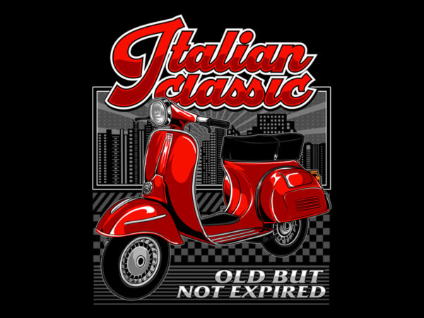 Italian classic t shirt design for sale