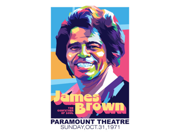 James brown vector clipart