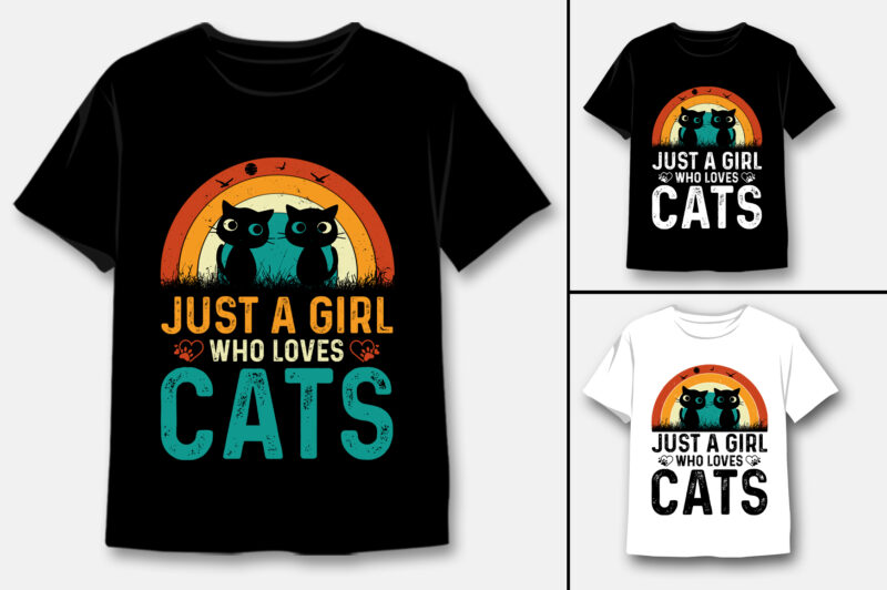 Just A Girl Who Loves Sunset T-Shirt Design Bundle