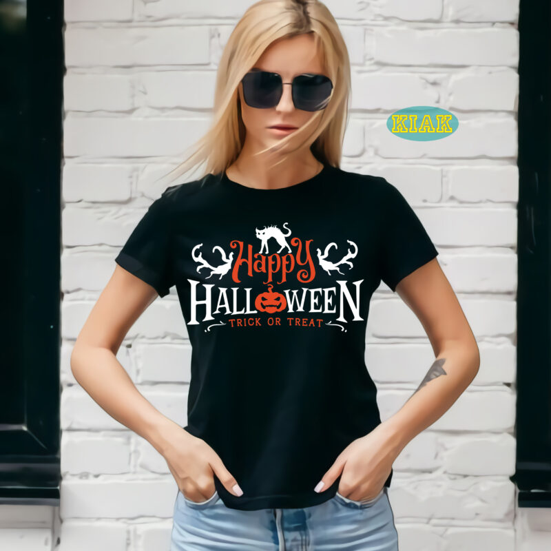 Happy Halloween trick or treat t shirt template, Trick or treat vector, Bundle Halloween, Halloween Svg, Halloween death, Halloween Night, Halloween Party, Halloween vector, Happy Halloween, Ghost svg, ghost vector,