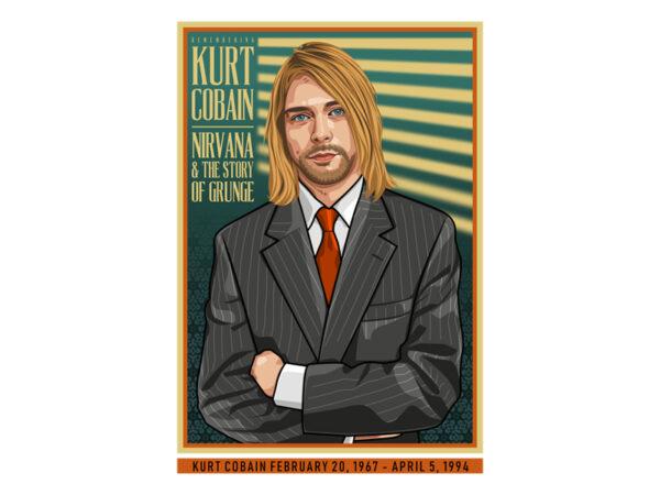 Kurt cobain t shirt vector art