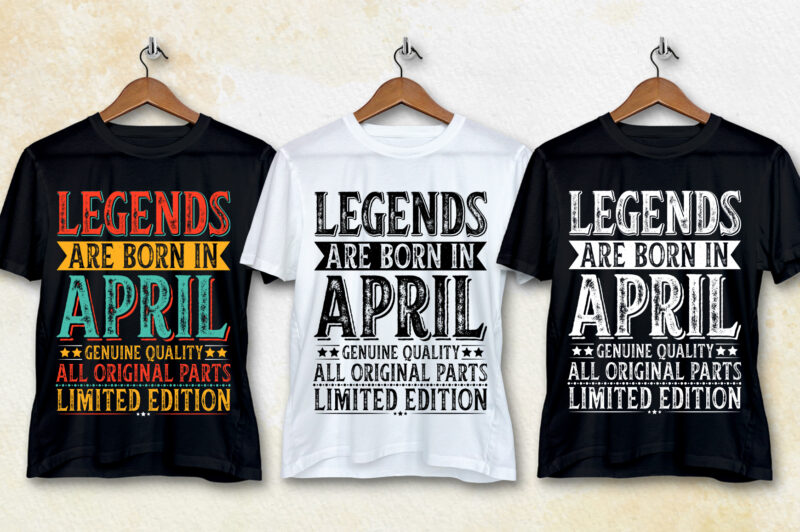 Legends Are Born T-Shirt Design Bundle-POD Best Selling T-Shirt Design Bundle