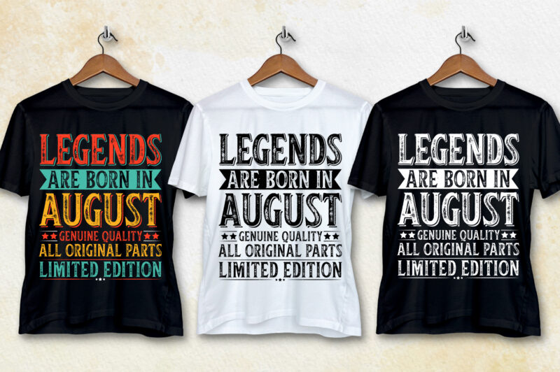 Legends Are Born T-Shirt Design Bundle-POD Best Selling T-Shirt Design Bundle