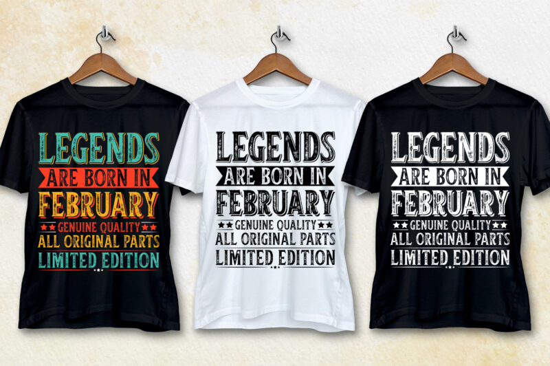 Legends Are Born T-Shirt Design Bundle-POD Best Selling T-Shirt Design Bundle