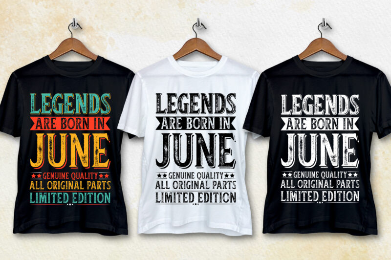 Legends Are Born T-Shirt Design Bundle-POD Best Selling T-Shirt Design Bundle