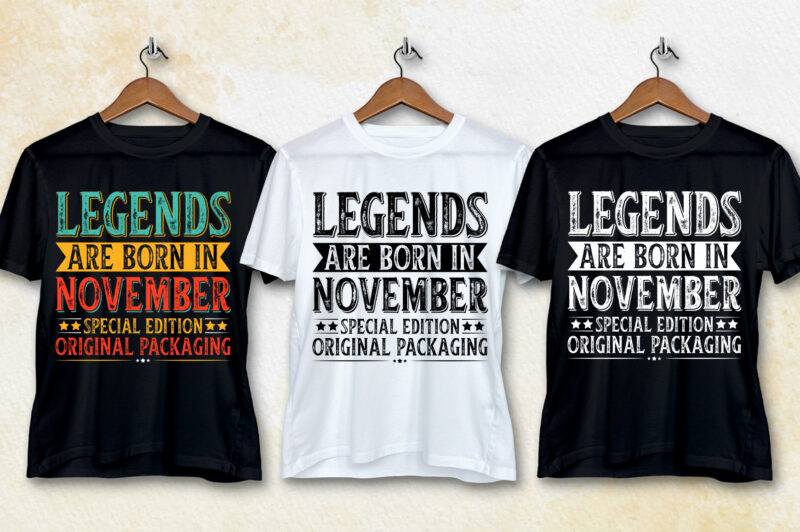 Legends Are Born T-Shirt Design Bundle-POD Best Selling T-Shirt Design Bundle