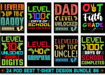 Level Up Birthday T-Shirt Design Bundle
