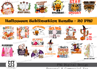 Halloween Sublimation Bundle – 20 PNG Tshirt Design